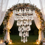 Solar Crystal Chandelier Outdoor Hanging Lantern – Romantic Garden & Patio Decor