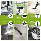 Pressurized Handheld Multi-Surface Natural Steam Cleaner with 12 pcs Accessories