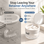 Retainer Cleaner Case with Mirror, Brush & Drain Tray