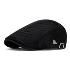 Men's Breathable Mesh Flat Cap – Adjustable Newsboy Ivy Beret Summer Hat