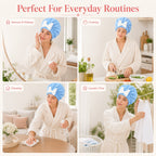 Soft Coral Fleece Hair Drying Cap With Cute Bow🎀