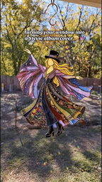 💥 LAST DAY 57% OFF - 💃 Rock Goddess Stevie 🤘 Handmade Stained Glass Spinning Suncatcher