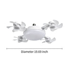 2026 New E27 Socket Ceiling Fan Light - 2-in-1 Silent LED Fan with Remote Control, Energy-Saving Cooling & Lighting Combo for Home Bedroom