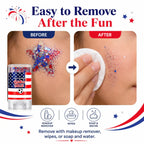3-in-1 Patriotic Glow😍✨Red, White & Blue Glitter Body Stick