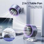 🔥Coolhill Desktop Fan Turbo Table Fan Travel Vacation Essentials for Office 100-Speed Digital Display Low Noise Rechargeable Battery Dual Adjustment Modes Quiet Cooling Quiet Desk Fan Portable