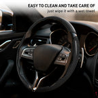 🚗Car Steering Wheel Cover, Non slip Design Steering Wheel Protector, Universal Car Steering Wheel Cover for 15 Inch
