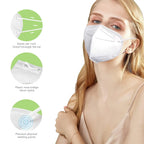 🔥100 pieces - KN95 Mask, 5-layer breathable design, excellent ventilation effect, suitable for decoration and outdoor use