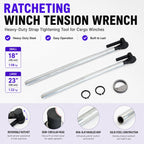 🔧 Ratchet Cargo Winch Tensioner Wrench | Heavy-Duty Truck Strap Tool