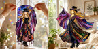 💥 LAST DAY 57% OFF - 💃 Rock Goddess Stevie 🤘 Handmade Stained Glass Spinning Suncatcher
