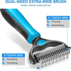 ✨ Double-Sided Pet Rake – Deshedding Tool for Dogs & Cats 🐶🐱