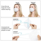 100 pieces - KN95 Mask, 5-layer breathable design, excellent ventilation effect, suitable for decoration and outdoor use