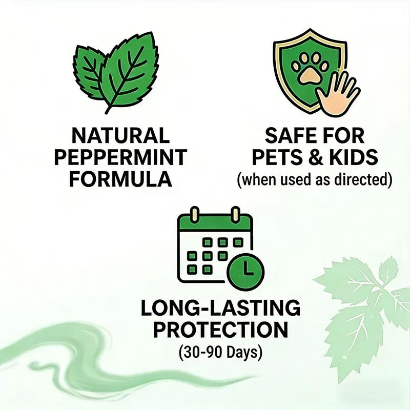 🦟 50% OFF NOW!🔇 🟢 Natural Peppermint Rodent Repellent Tablets – 12 Pack