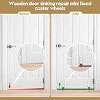 🚪 4-Pack Low-Profile Door Repair Casters | Quiet Nylon & Steel Fixed Wheels