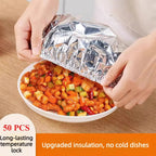 🍽️Reusable Aluminum Foil Thermal Food Cover — Heat-Retaining, Washable & Freshness-Preserving Kitchen Essential