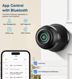 🔒 4-in-1 Fingerprint Smart Door Knob – Keyless Entry, APP Control, Easy Installation（Free shipping）