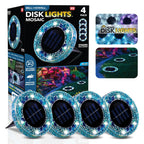 ✨4/8 Pack Solar Outdoor Mosaic Disk Lights, Waterproof Decorative Pathway LED Light