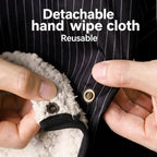 Waterproof Kitchen Apron – Detachable Snap Towel, Dual Pockets & 3-Layer Spill Protection