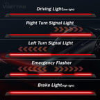 🏎️ 47Inch(1.2M) Carbon Fiber LED Spoiler Light Strip | 5-in-1 Sequential Flashing Third Brake Tail Light for Universal Cars