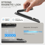 🔥Magnetic Wallet with Stand Compatible with MagSafe, Hold 5 Cards,Adjustable Stand,RFID Blocking,Tripod Phone Stand Magnetic Credit Card Holder for iPhone