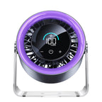 Coolhill Desktop Fan Turbo Table Fan Travel Vacation Essentials for Office 100-Speed Digital Display Low Noise Rechargeable Battery Dual Adjustment Modes Quiet Cooling Quiet Desk Fan Portable