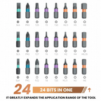 🛠️ 24-Piece DIY Ratchet Screwdriver Set – S2 Alloy Steel Bits