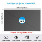 4K Anti-Ambient Light Projector Screen | Foldable Home Theater Screen