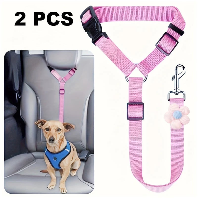 2-in-1 Dog Car Seat Belt & Walking Leash