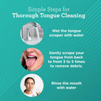 Tongue Scraper (2 Pack), 420 Medical-grade Stainless Steel Tongue Cleaner, Aids in Fresh Breath & Oral Care