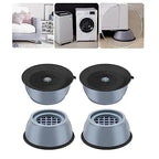 4-Piece Durable Compact Shock-Absorbing Pads for Large Home Appliances (Washing Machines, Dryers, Refrigerators) - Reduces Vibrations and Noise, Prevents Movement, Refrigerator Accessories