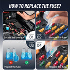 🚗 306-Piece Car Fuse Assortment Kit | Micro, Mini & Standard Blade Fuses with Fuse Puller