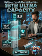 ⚡Flash Sale⚡ 50K+ SOLD! Almost Gone-🔥16TB Large-Capacity Type-C Portable Mini SSD