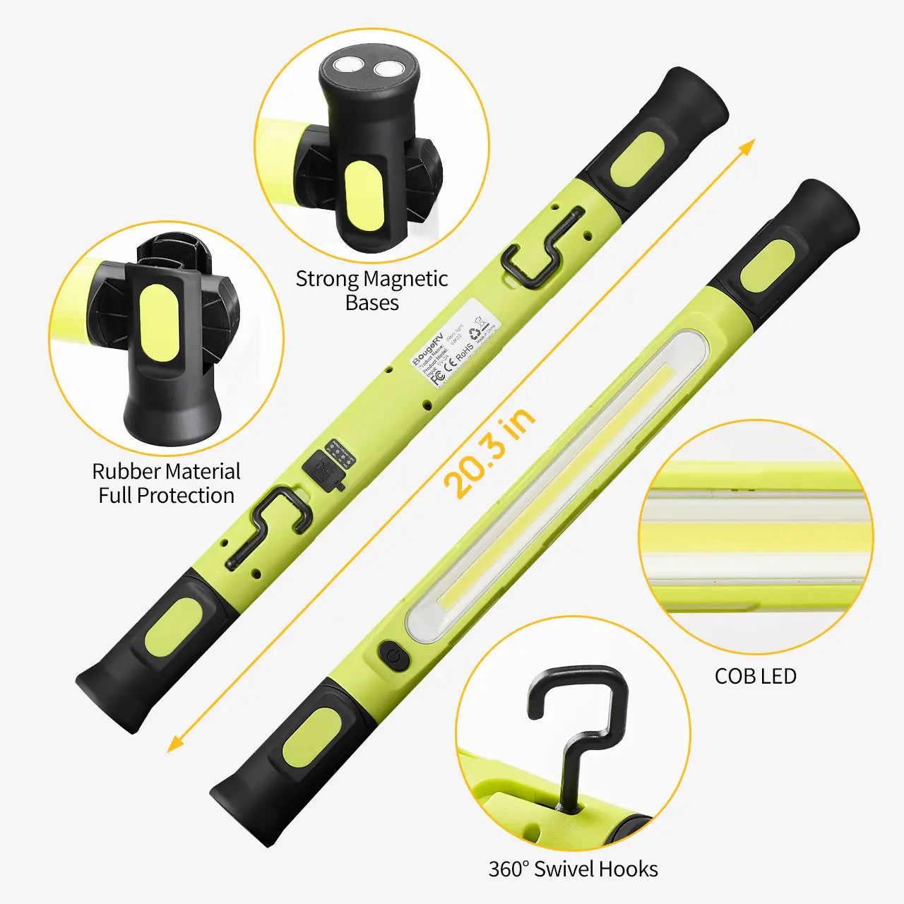 🔧 Under Hood Light Bar – 3000LM Magnetic LED, Cordless Rechargeable, Father's Day Gift
