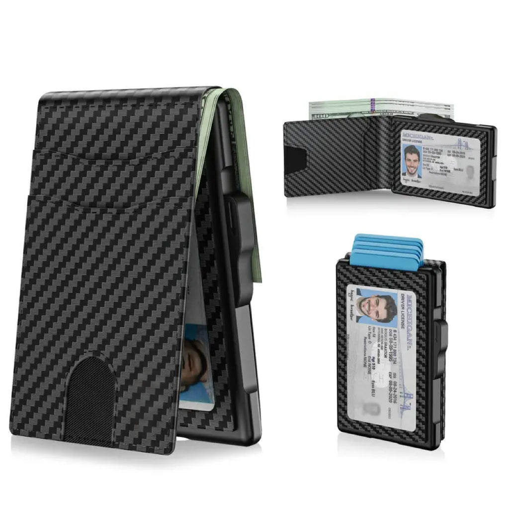 💰  Pop-Up Men's Wallet – Slim Design, Smart Access, Secure RFID Blocking