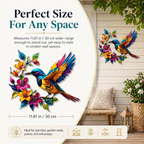 🔥2026 Hot Sale - 🐦Hummingbird Bloom Metal Wall Art