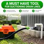 AC Drain Line Cleaner Adapter Evacuates & Unclog AC Drain Line