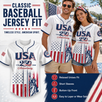 USA 250th Anniversary Baseball Jersey – 1776-2026 Independence Day Patriotic Shirt, Men & Women, Flag & Liberty Print