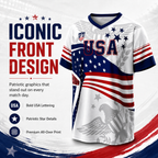 ⚽️V-Neck USA Bald Eagle Graphic Soccer Jersey, 2026 USA Fans Jersey, Gift for Soccer Fans, America Soccer Jersey for Player