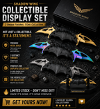 ⚡Nocturnal Wing Collectible Set – Premium Metal Display Art Piece (3 Finishes)