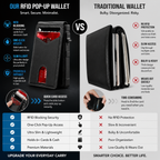 ⚡RFID Blocking Minimalist Pop-Up Wallet | One-Second Card Eject Design & Ultra Slim Pocket Wallet