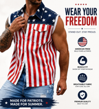 🔥 American Flag Denim Vest USA 250th Birthday Independence Day Sleeveless Unisex Summer Casual Jacket