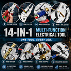 2026 Upgraded 14-in-1 Wire Stripper with Voltage Tester