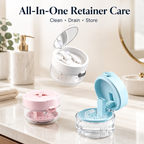 Retainer Cleaner Case with Mirror, Brush & Drain Tray