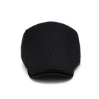 Men's Breathable Mesh Flat Cap – Adjustable Newsboy Ivy Beret Summer Hat