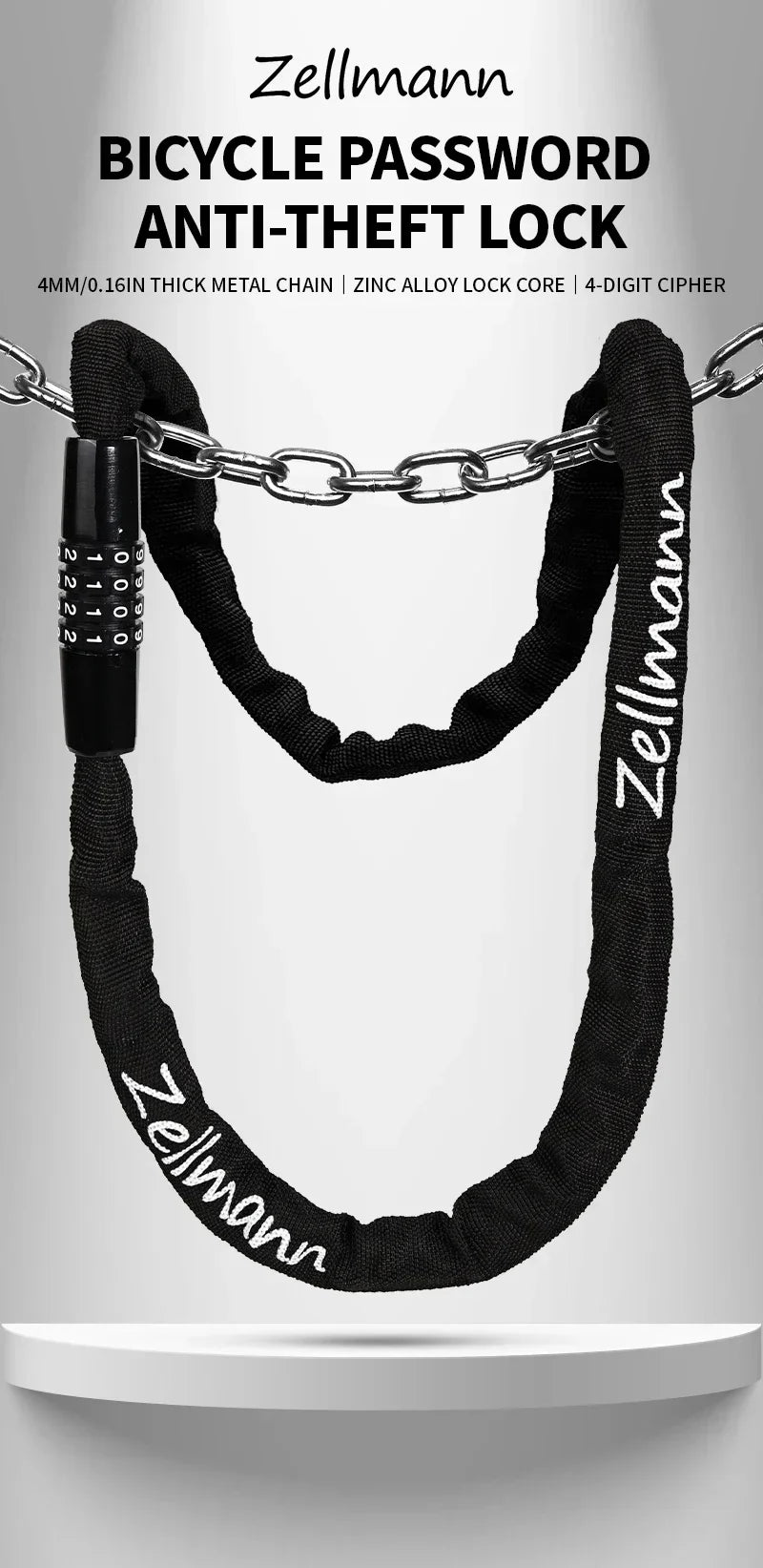 State Bicycle Co. - Steel Chain Combo Lock