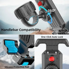 Lamicall Motorcycle Phone Mount - Dual Vibration Dampener & Anti Shake Motorcycle Cell Phone Holder for iPhone 15, 14, 13 Pro Max and More