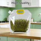 🔥5 Counts Reusable Food Sealed Bags, leak proof design, prevent liquid spillage