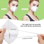 100 pieces - KN95 Mask, 5-layer breathable design, excellent ventilation effect, suitable for decoration and outdoor use