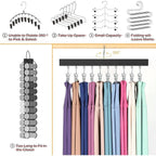 Wooden Hat Organizer with 12 Stainless Steel Clips Holds