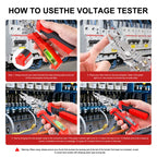 16-in-1 Wire Stripping Pliers, 2026 New Rechargeable Wire Strippers Tool with Voltage Tester&Alarms, Detectable 12-250V, Heavy-Duty Electrical Pliers&Wire Cutters