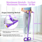 Multifunction Pedal Resistance Trainer with 6 Tubes